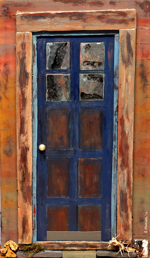 Blue Door Wyoming Painting by Robert Handler