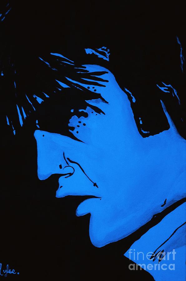 Blue Elvis Painting by Saundra Myles