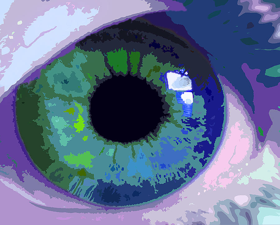 Blue Eye Abstract Digital Art by Deborah Smith