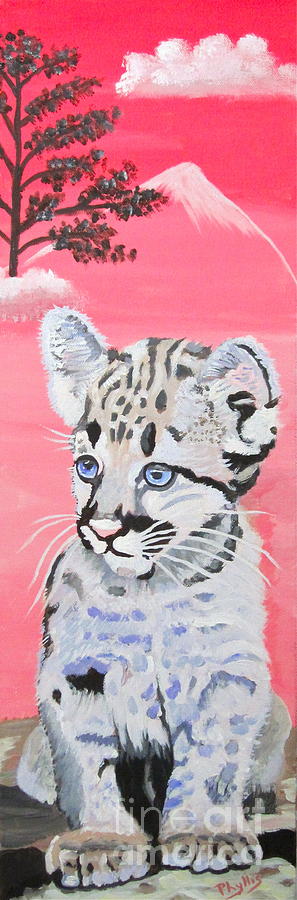 Blue eyed Baby Please open Painting by Phyllis Kaltenbach