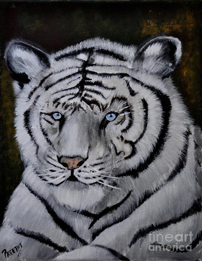 Wild Eyes Painting by Preethi Mathialagan