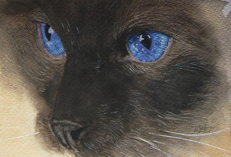 Blue Eyes- for lg. prints Painting by Pat St Onge