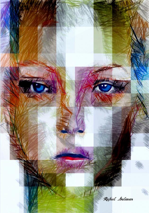 Blue Eyes Girl Digital Art by Rafael Salazar