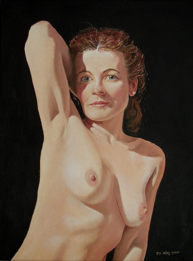 Nude Painting - Blue Eyes by Jo King