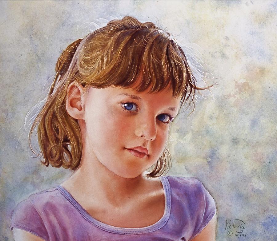 Blue Eyes Painting by Victoria Lisi