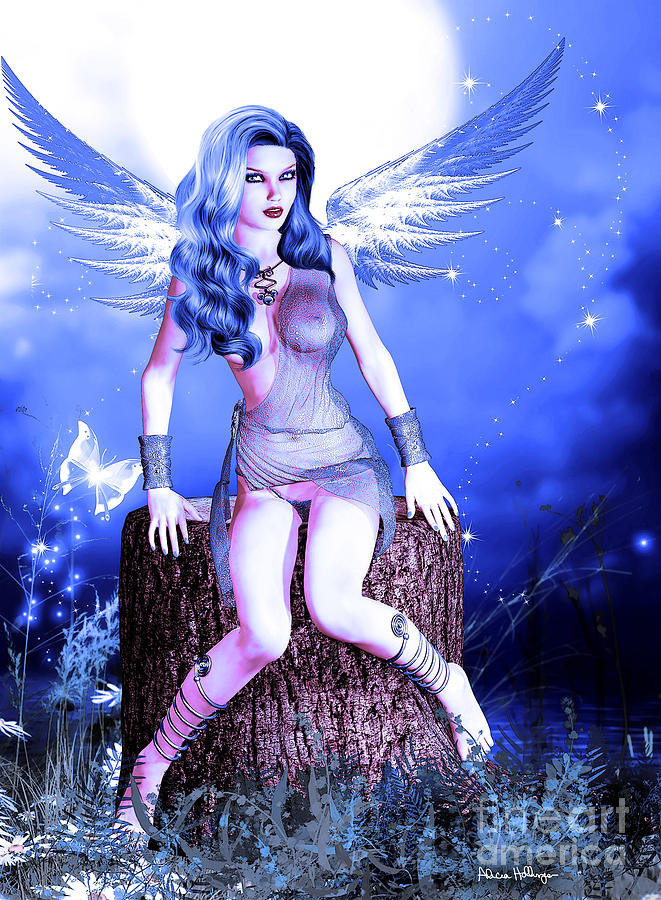 Blue Fairy Digital Art by Alicia Hollinger