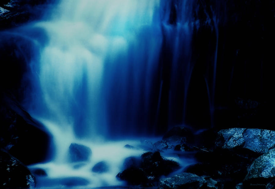 Nature Photograph - Blue Falls by Barbara D Richards