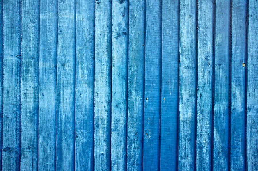 Abstract Photograph - Blue fence by Tom Gowanlock