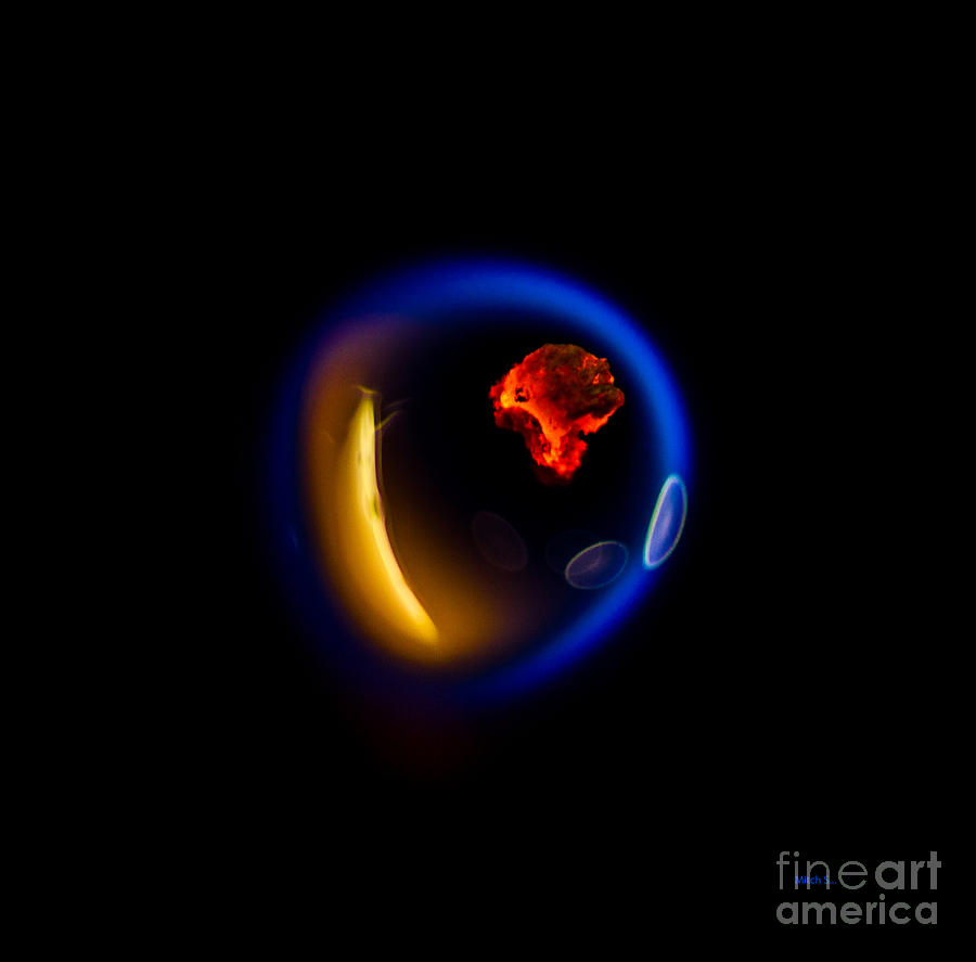 Candle Photograph - Blue Flame 1 by Mitch Shindelbower