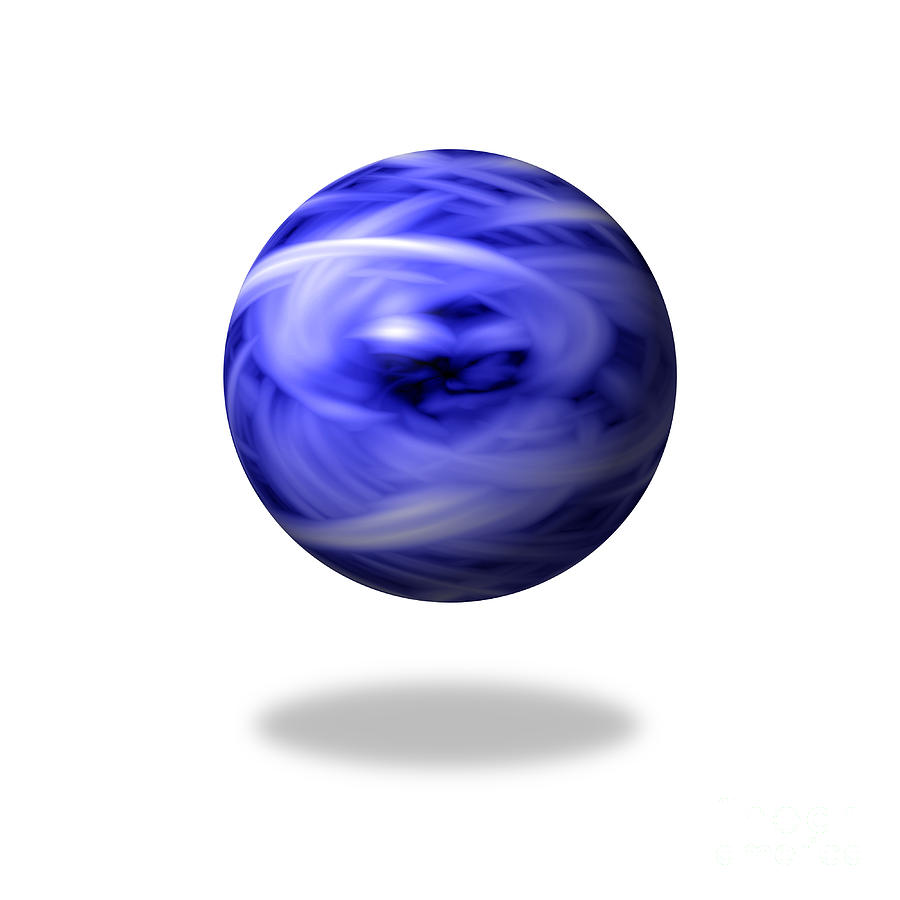 Blue Flame Globe Digital Art