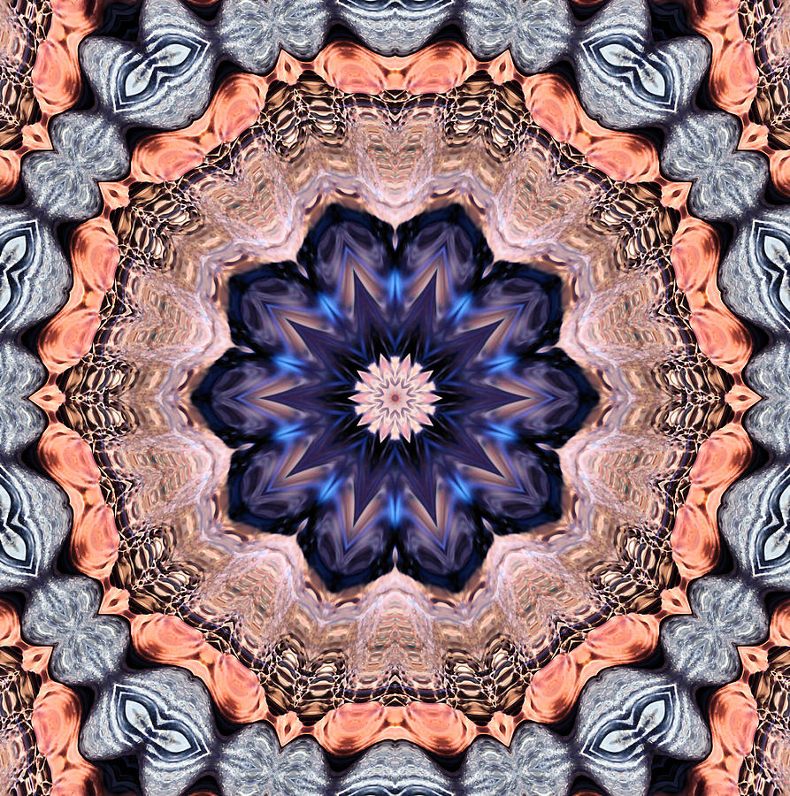 Blue Flora Mandala Photograph by Kristin Elmquist