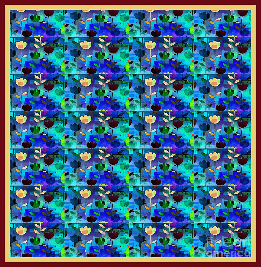 Blue Flowers Duvet Photograph by Barbara A Griffin