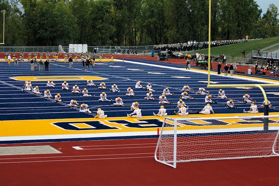 Blue Football Field Photograph by Kimberly Sokol Fine Art America