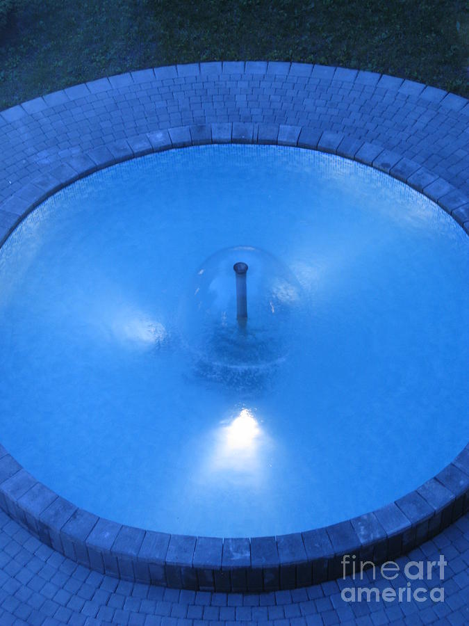 Abstract Photograph - Blue Fountain by Ausra Huntington nee Paulauskaite