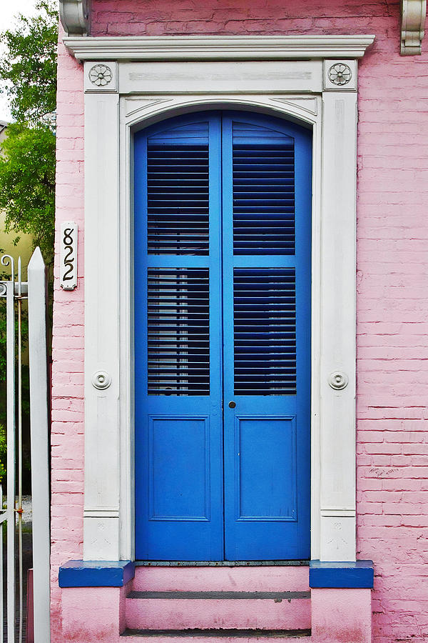 Architecture Photograph - Blue Front Door New Orleans by Alexandra Till