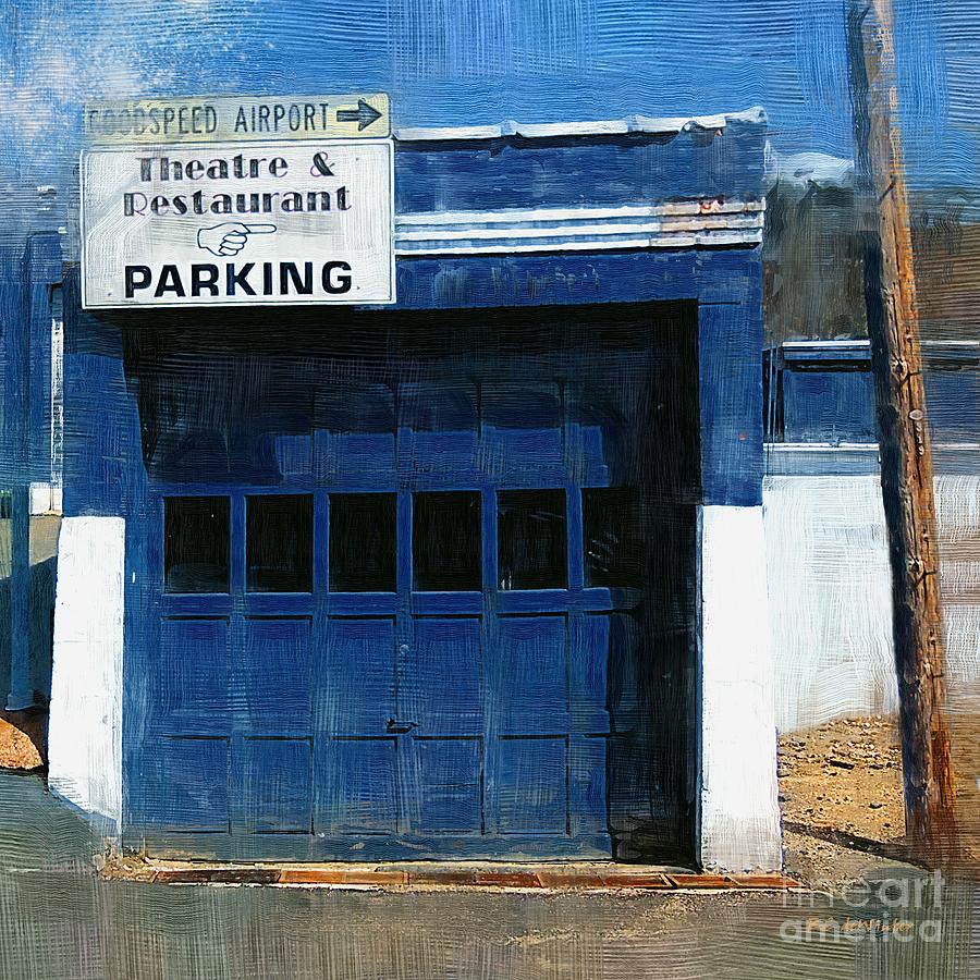 Blue Garage Painting by RC DeWinter