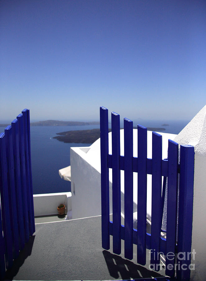 Aegean Photograph - Blue gate by Deborah Benbrook Aegean Photograph - Blue gate by Deborah Benbrook