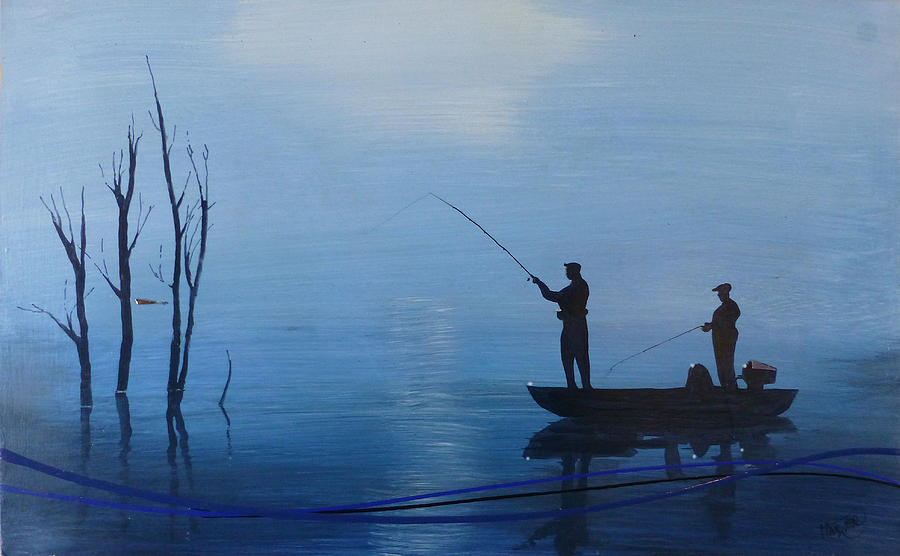 Sports Painting - Blue Gill by Jack Hanzer Susco