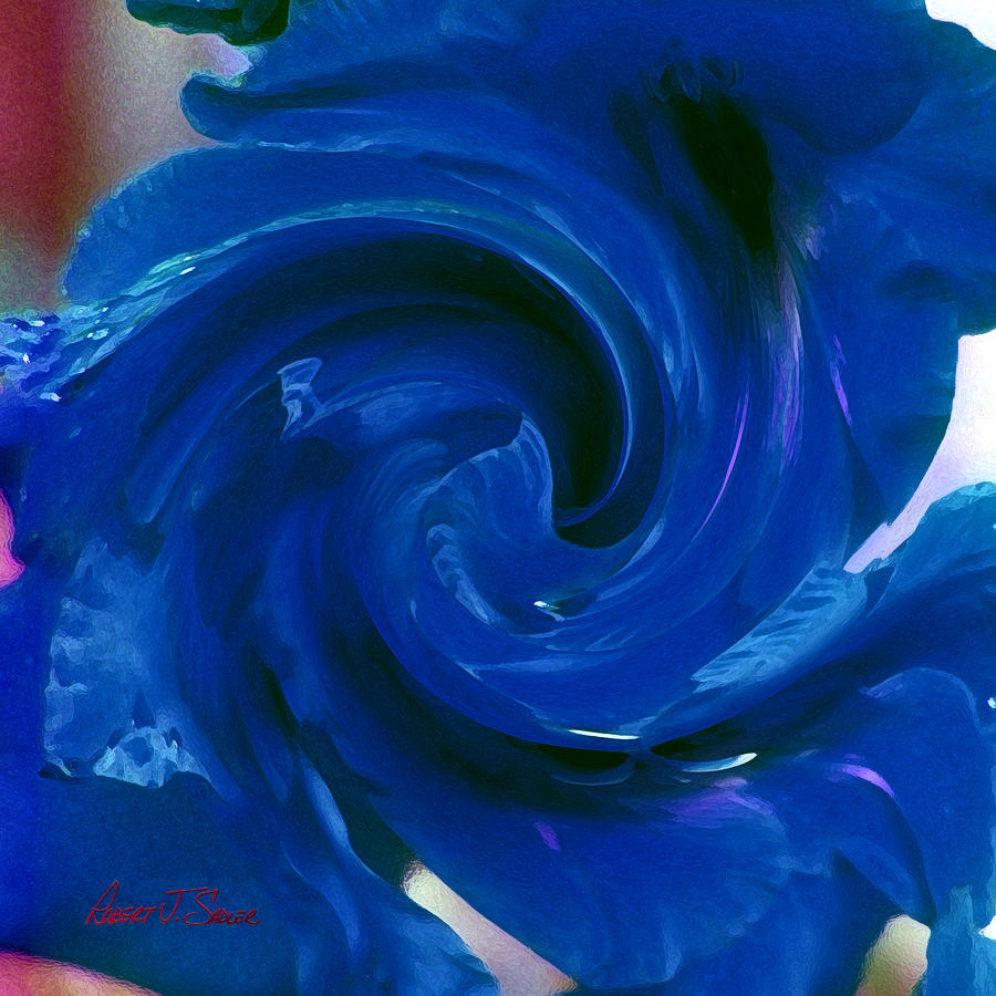 Blue Gladiola Swirl Photograph by Robert J Sadler