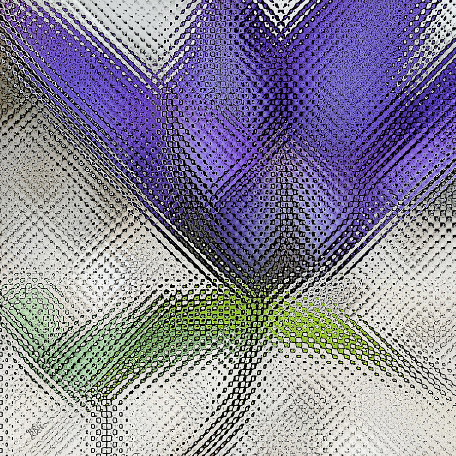 Blue Glass Flower Digital Art
