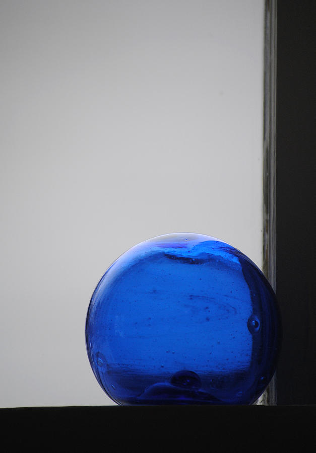 Blue Glass Globe Photograph by Glory Ann Penington