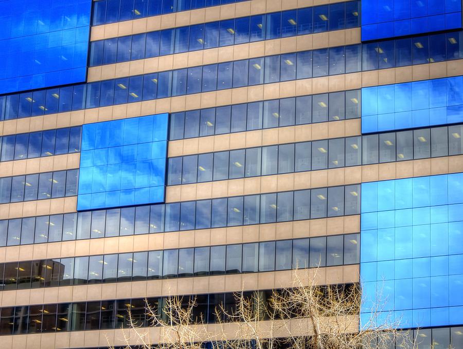 Blue Glass Reflections 4993 Photograph
