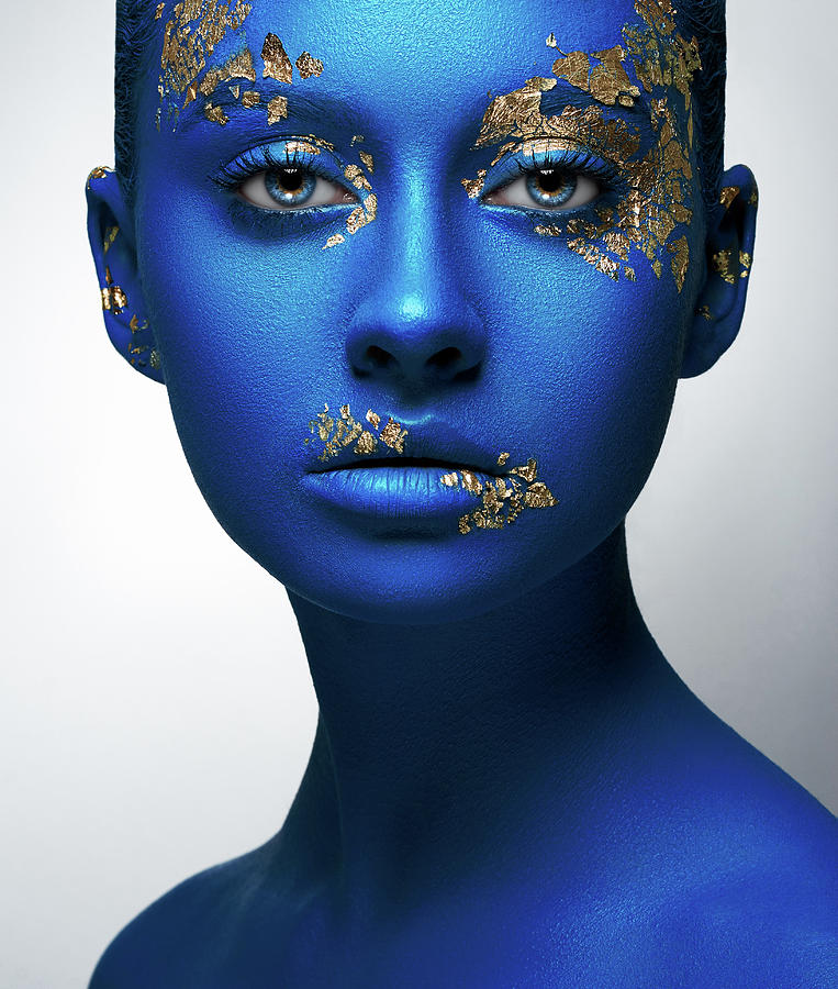Avatar Photograph - Blue Gold by Alex Malikov