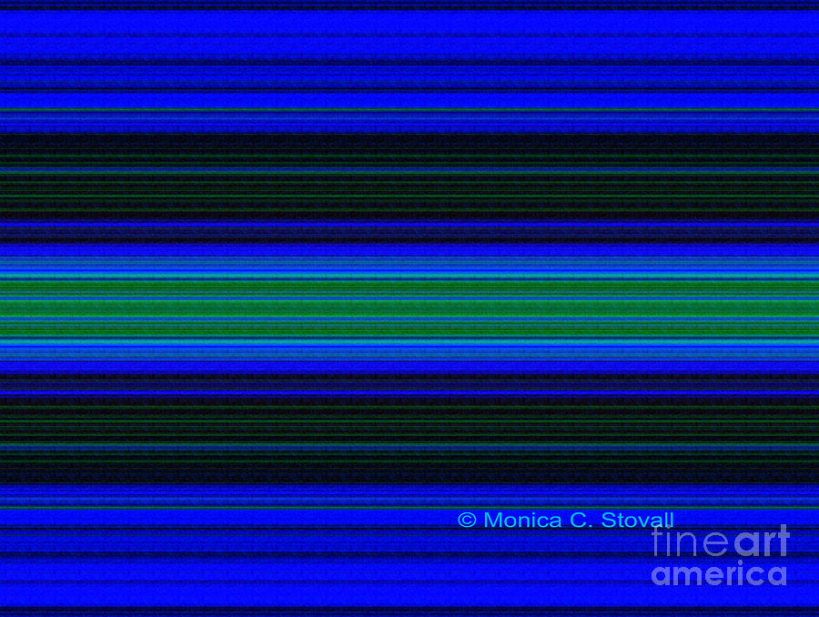 Blue Green Black Hues Color Design Collection Digital Art by Monica C Stovall