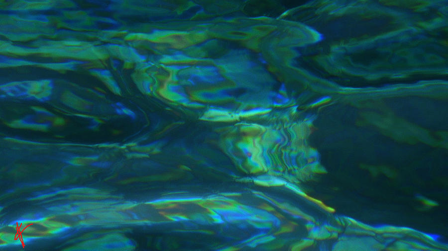 Colette Photograph - Blue Green Crystal Ocean Water Santorini Island by Colette V Hera Guggenheim