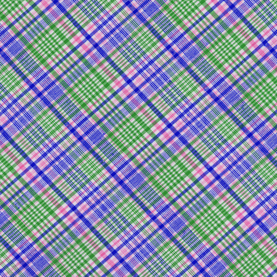 Blue green Pink and White Plaid Textile Background Photograph by Keith Webber Jr