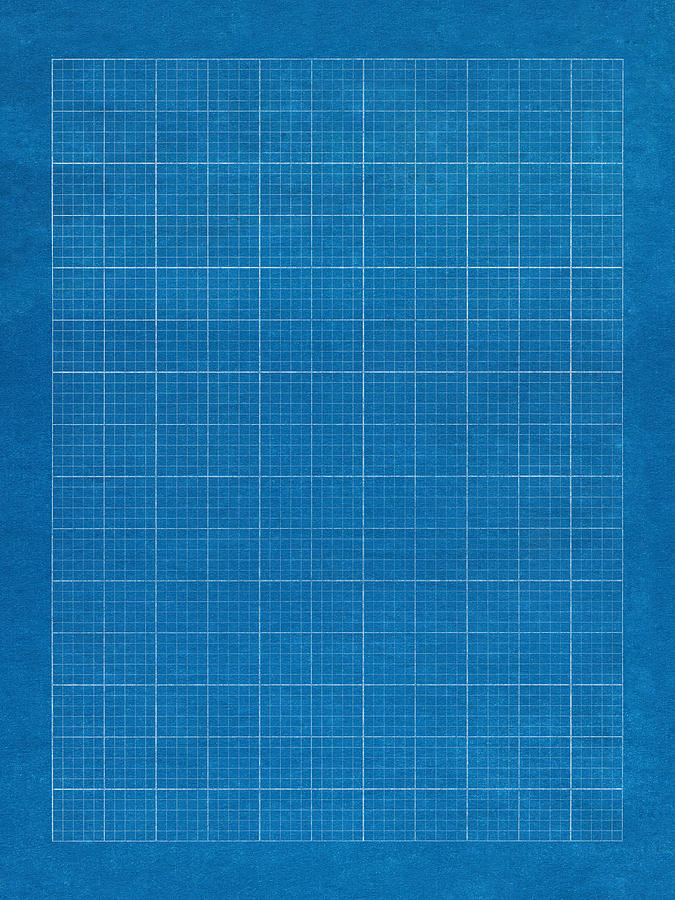 Blue grid paper with white lines Photograph by Belterz