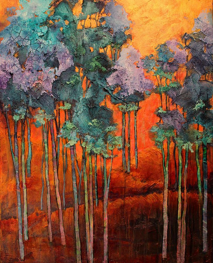 Blue Grove Painting by Carol Nelson | Pixels