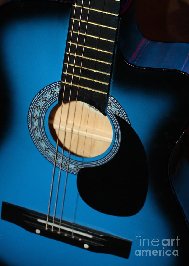 Blue Guitar Photograph by Carol Groenen