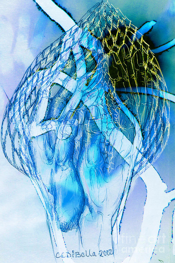 Blue Hands Digital Art by Eva-Maria Di Bella