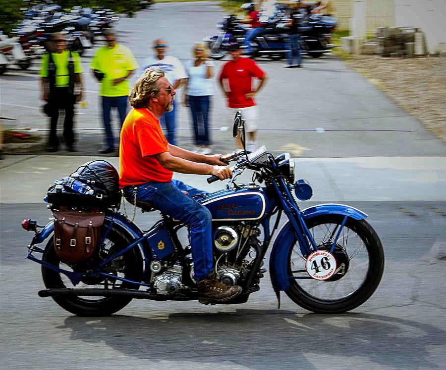 Blue Harley 46 Photograph by Jeff Kurtz