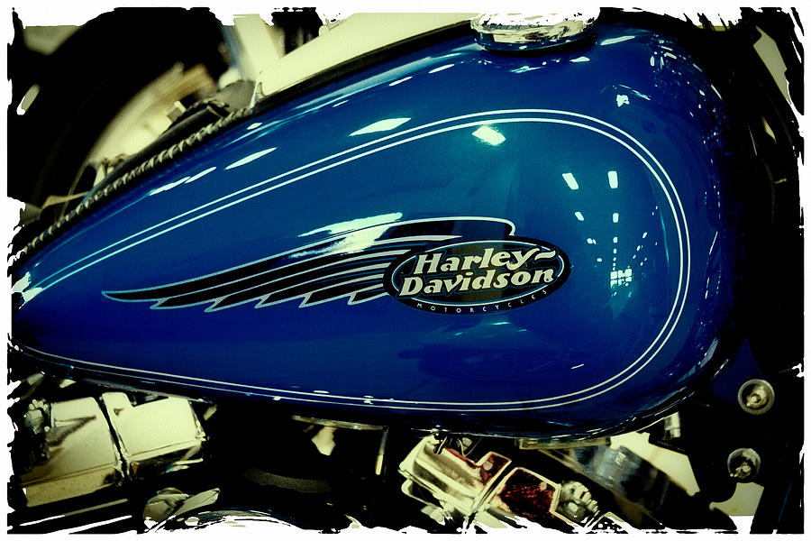 Blue Harley II Photograph by David Patterson