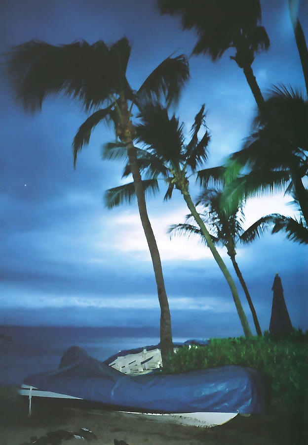 Blue Hawaii With Planets at Night in Maui Photograph by Connie Fox