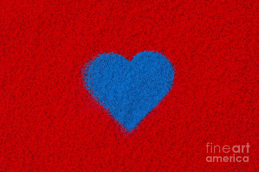 Heart Photograph - Blue Heart by Tim Gainey