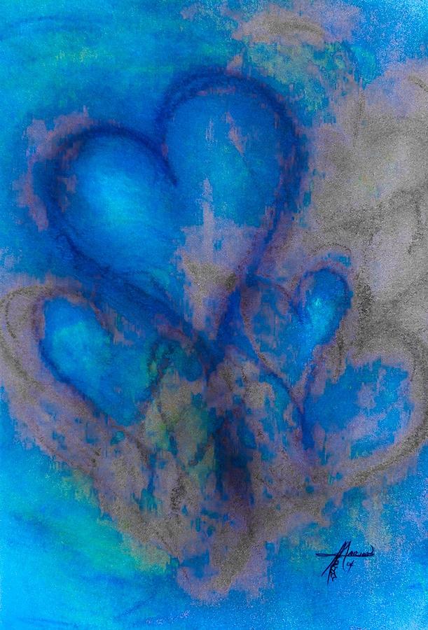 Blue Hearts Photograph by Marian Lonzetta