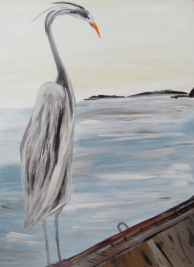 Blue Heron Painting by Susan Voidets