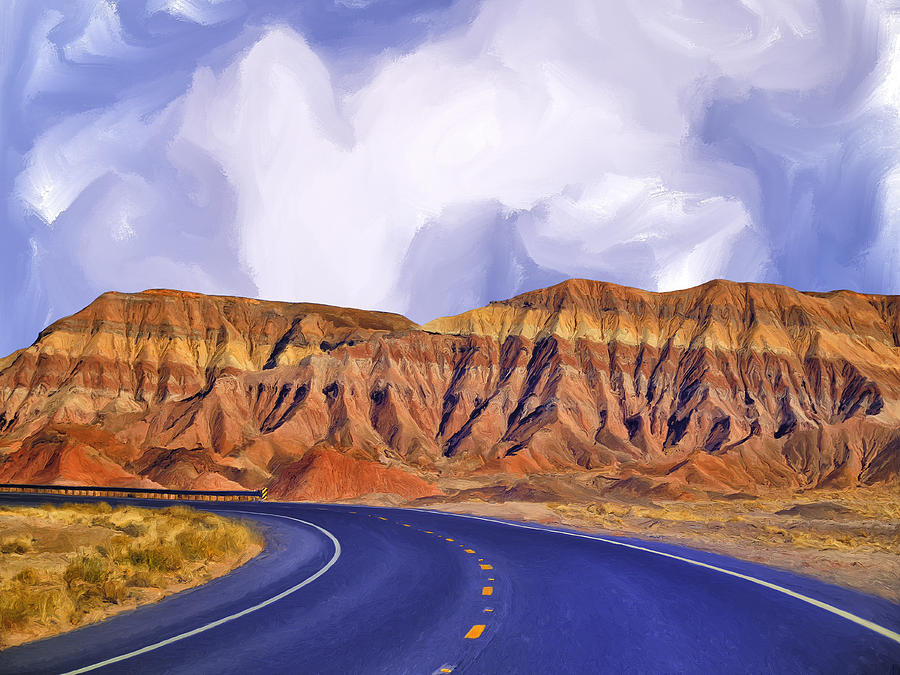 Blue Highway Painting by Dominic Piperata