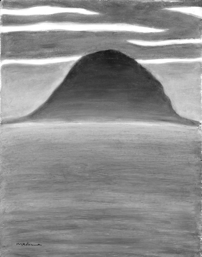 Blue Hill Black and White Painting by Carrie MaKenna