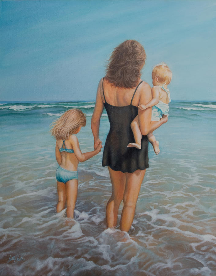 Realistic Painting - Blue Horizon by Holly Kallie