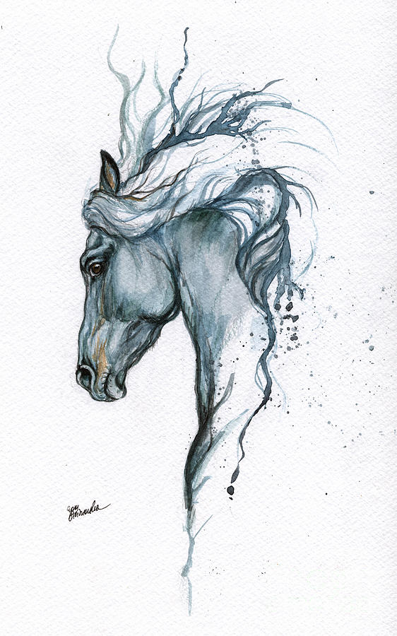 Blue Horse 2014 06 16 Painting