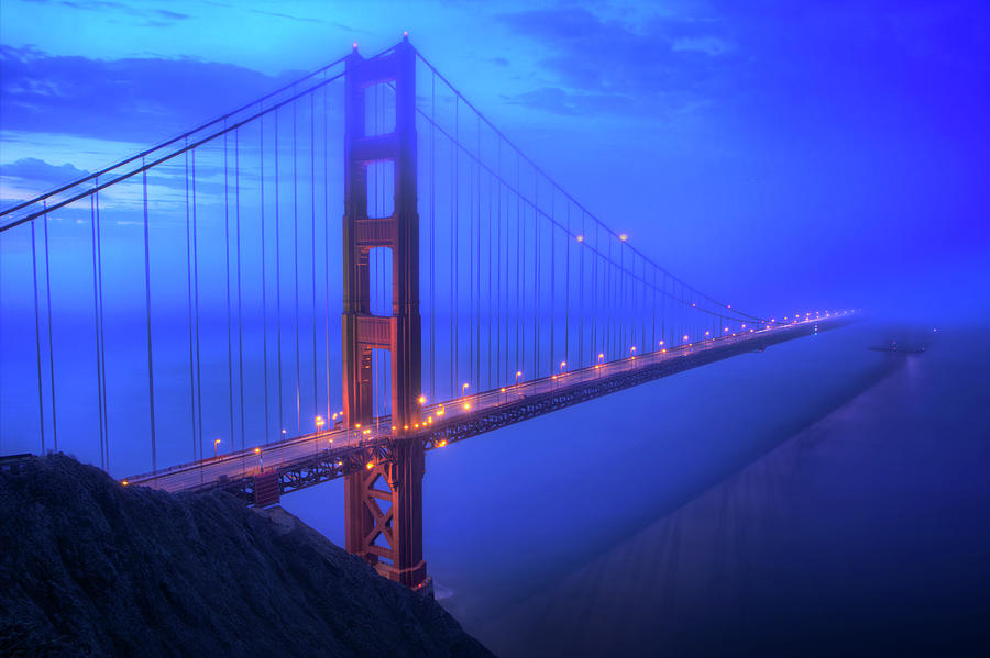 Blue Hour At Golden Gate Bridge Photograph by Jimmy Mcintyre