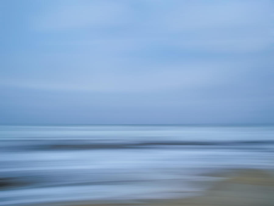 Blue Hour Beach Abstract Photograph by Linda Villers