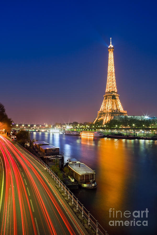 Blue Hour In Paris With The Eiffeltower Photograph