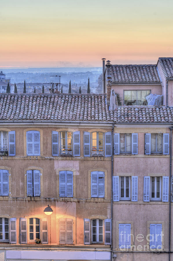 Blue Hour in Provence Photograph by Jean Gill