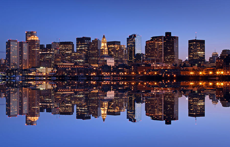 Boston Photograph - Blue Hour by Juergen Roth
