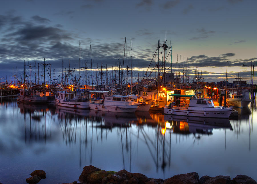 Boat Photograph - Blue Hour by Randy Hall